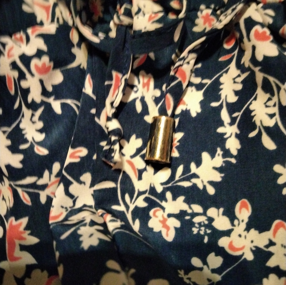 Seventeen Navy Floral Print Lightweight Joggers Size Sm - Picture 6 of 8
